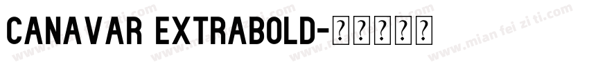 CANAVAR ExtraBold字体转换